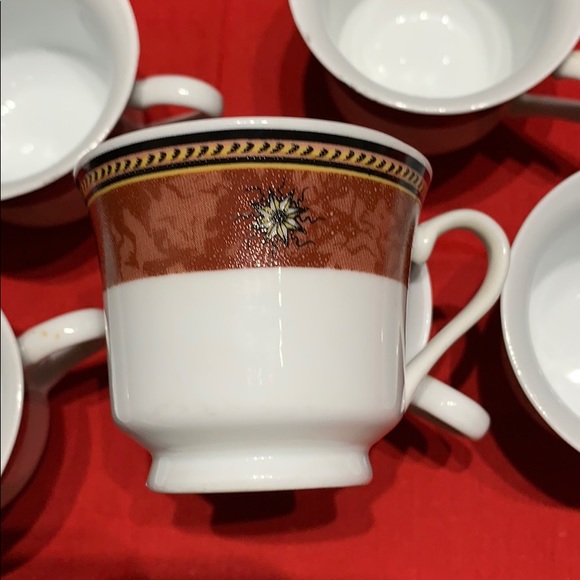 Porcelain set of 6 coffee cups and saucers - Picture 12 of 16